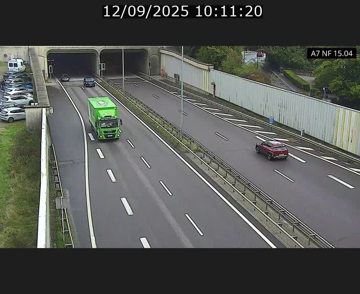 Caméra trafic Luxembourg - A7, Tunnel Mersch, entrée sud, direction Ettelbruck