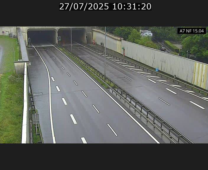 Caméra trafic Luxembourg - A7, Tunnel Mersch, entrée sud, direction Ettelbruck