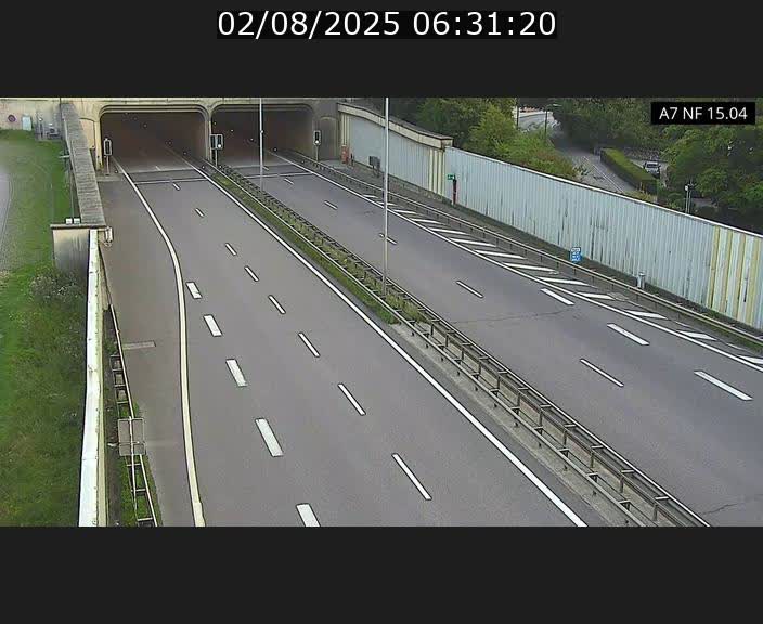 Caméra trafic Luxembourg - A7, Tunnel Mersch, entrée sud, direction Ettelbruck