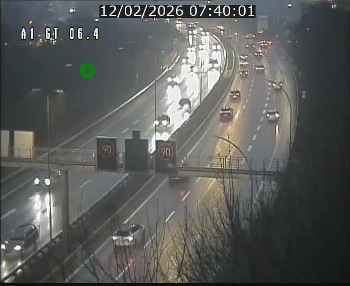 Traffic live webcam Luxembourg Hamm - A1 direction Sandweiler - BK 6.4