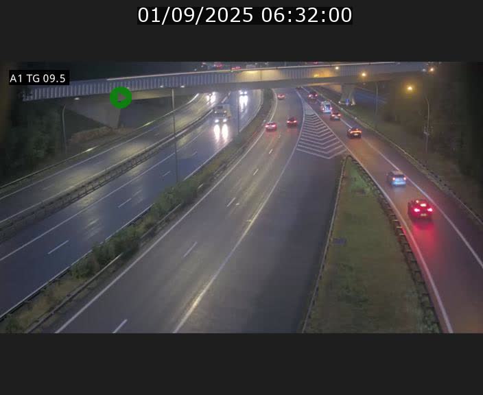 Traffic live webcam Luxembourg Jonction Grünewald - A1 direction Luxembourg-ville - BK 9.5