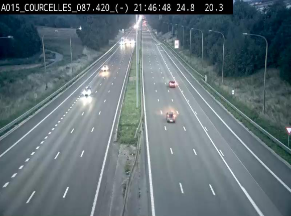 Webcam autoroute Belgique - Viesville - E42 direction Mons - BK 84.35