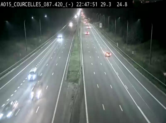 Webcam autoroute Belgique - Viesville - E42 direction Mons - BK 84.35