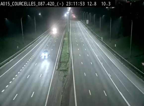 Webcam autoroute Belgique - Viesville - E42 direction Mons - BK 84.35