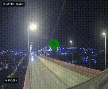 Webcam autoroute sur le périphérique de Bordeaux (A630) au nord de la ville. Caméra située sur le Pont d'Aquitaine.