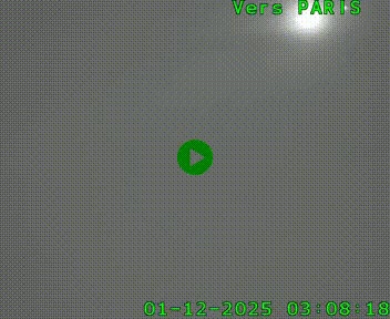 Caméra routière sur l'autoroute A20 au nord de Limoges, à la jonction avec la N520. Vue orientée vers Paris