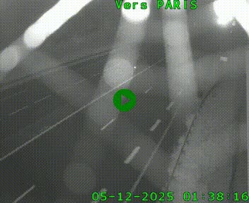 Caméra routière sur l'autoroute A20 à Saint-Hilaire-Bonneval, au sud de Limoges. Vue orientée vers Paris