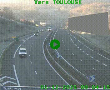 Caméra routière sur l'autoroute A20 à Noailles, en périphérie de Brive-la-Gaillarde. Vue orientée vers Toulouse