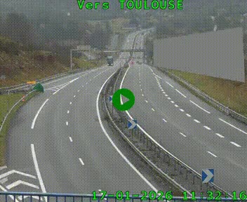 Caméra routière sur l'autoroute A20 à Noailles, en périphérie de Brive-la-Gaillarde. Vue orientée vers Toulouse