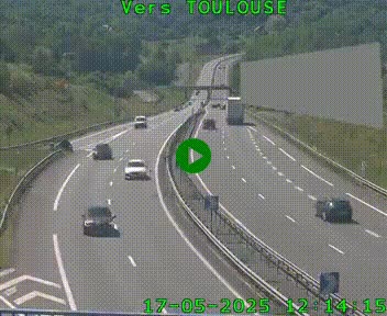 Caméra routière sur l'autoroute A20 à Noailles, en périphérie de Brive-la-Gaillarde. Vue orientée vers Toulouse