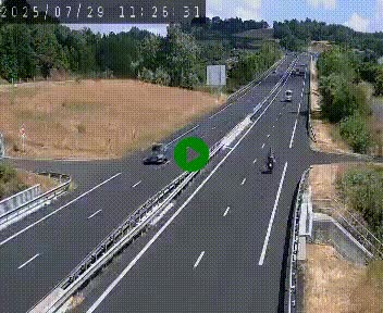 Caméra autoroutière France - A75, Coren, en direction de Montpellier