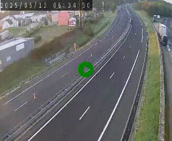 Caméra autoroute A75 à hauteur du col du rocher blanc en direction de Montpellier