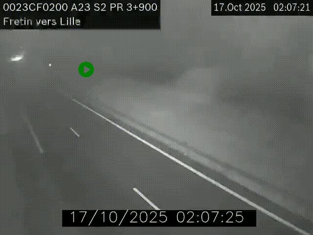 Webcam autoroute A23 à hauteur de Fretin. Vue orientée vers Lille