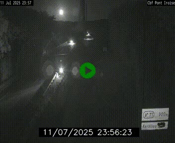Webcam sur la N165 après le Pont de l'Iroise, à l'entrée de Brest