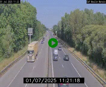 Webcam sur le périphérique de Nantes (N844) entre la Porte de Saint-Luce et la Porte d'Anjou, à l'est de la ville