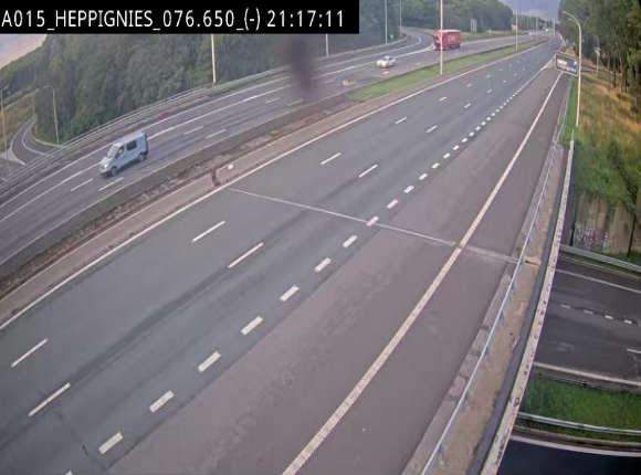 Webcam autoroute Belgique - Heppignies - E42 direction Namur - BK 76.4