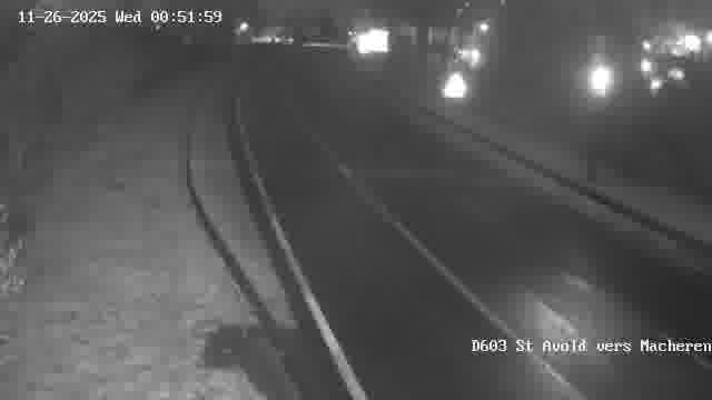 Webcam sur la D603 située à proximité de Saint-Avold. Vue orientée vers Macheren.