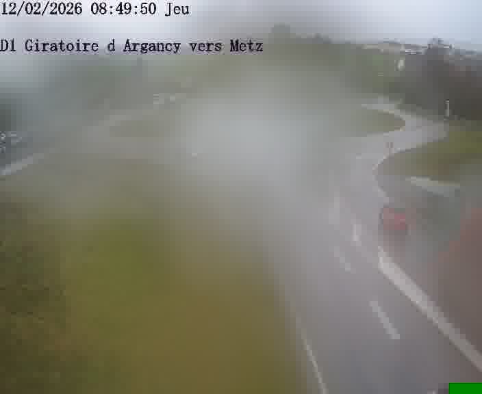 Webcam installée le long de D1 (France) à Argancy, pointée vers Metz, utile pour suivre précisément les conditions de trafic.