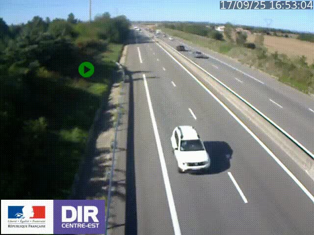 Webcam sur le contournement de Valence, sur la Nationale 7, à la jonction avec la N532, caméra orientée vers Grenoble