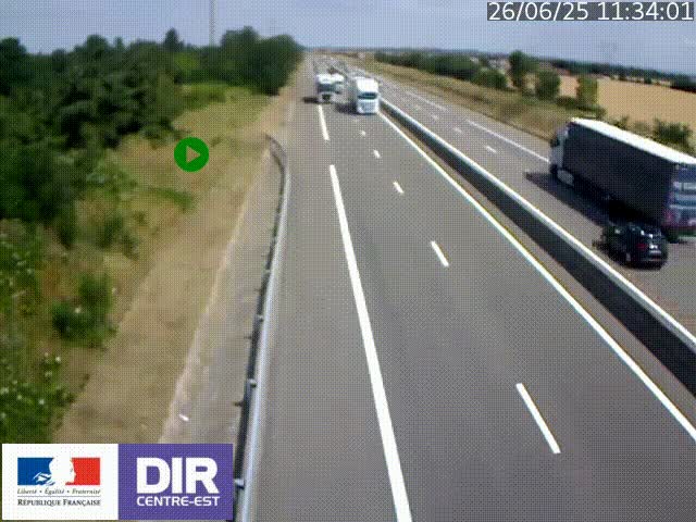 Webcam sur le contournement de Valence, sur la Nationale 7, à la jonction avec la N532, caméra orientée vers Grenoble