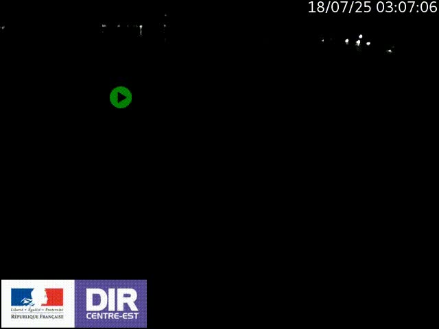 Webcam sur le quai Parjot à Vienne, aux Portes de Lyon, sur la Nationale 7, à la jonction avec le boulevard du Rhône-nord (D1407), caméra orientée vers Lyon
