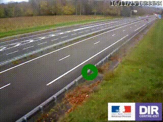 Webcam autoroute sur l'A77 à hauteur de Pouilly-sur-Loire en direction de Nevers