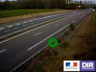 Webcam autoroute sur l'A77 à hauteur de Pouilly-sur-Loire en direction de Nevers