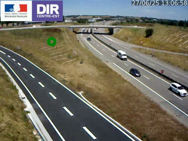 Webcam sur le contournement de Valence, sur la Nationale 7, caméra orientée vers Lyon