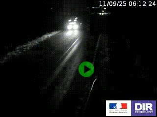 Webcam routière sur la RN7 à hauteur de Toulon-sur-Allier, entre Moulins et Vichy