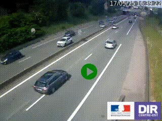 Caméra autoroutière sur l'A47 à hauteur de Givors, a proximité de Lyon. La webcam est orientée vers Lyon