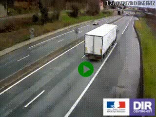 Caméra autoroutière sur l'A47 à hauteur de Givors, a proximité de Lyon. La webcam est orientée vers Lyon