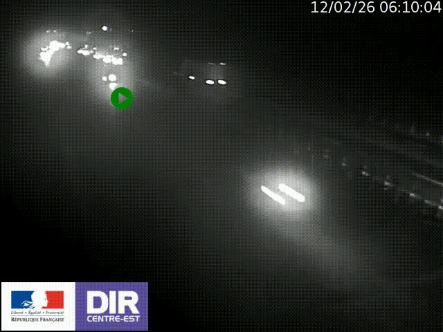 Caméra trafic à la jonction entre l'A46 (Rocade-est de Lyon) et l'A42 à hauteur de Vault-en-Velin en direction de Marseille