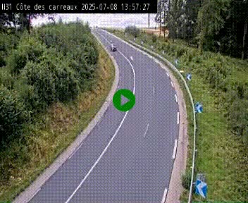 Webcam en haut de la Côte des Carreaux sur la N31 à Avesnes-en-Bray. Vue orientée vers Rouen