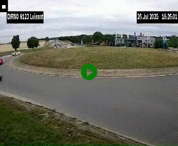 Webcam en périphérie de Chartres sur la N123, à hauteur de Luisant. Vue orientée vers Chartres