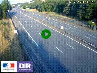 Webcam routière à Saint-Etienne-Terrenoire sur la RN88 avant la jonction entre l'A72 et le Boulevard Périphérique de Saint-Etienne