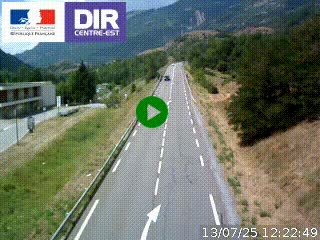 Web cam sur la N90 à Aime, en provenance de Bourg-Saint-Maurice et en direction d'Albertville