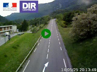 Web cam sur la N90 à Aime, en provenance de Bourg-Saint-Maurice et en direction d'Albertville