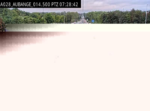 Webcam autoroute Belgique - Aubange - A28 direction Arlon - BK 14