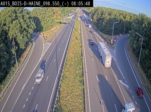 Webcam autoroute Belgique - Bois d'Haine - E42 - BK 98.6