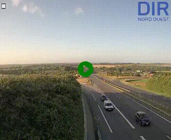 Webcam au début de l'A84 sur le périphérique Ouest de Caen (N814) à hauteur de la sortie 9, Porte de Bretagne