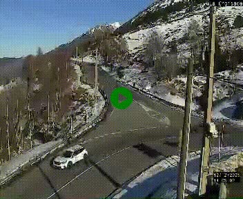 Webcam au carrefour de la croisade, à la jonction entre la N22 et la N320, avant le poste de douane franco-andorrane. Webcam à 1790 mètres d'altitude