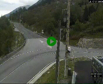 Webcam au carrefour de la croisade, à la jonction entre la N22 et la N320, avant le poste de douane franco-andorrane. Webcam à 1790 mètres d'altitude