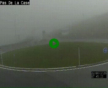 Webcam sur la N22 au niveau du poste frontière entre la France et Andorre à proximité de Pas de la Case à plus de 2000 mètres d'altitude