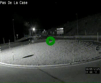 Webcam sur la N22 au niveau du poste frontière entre la France et Andorre à proximité de Pas de la Case à plus de 2000 mètres d'altitude