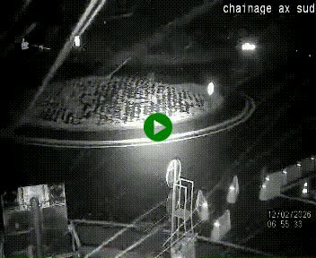 Webcam au nord d'Ax-les-Thermes au niveau de l'aire de chaînage de la N20. Vue orientée vers les Pyrénées, en direction de Pas de la Case