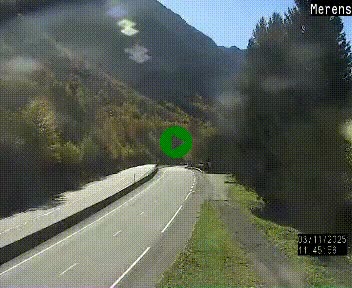 Webcam dans les Pyrénées à hauteur de Mérens-les-Vals sur N320, en direction de Pas de la Casa (Andorre)