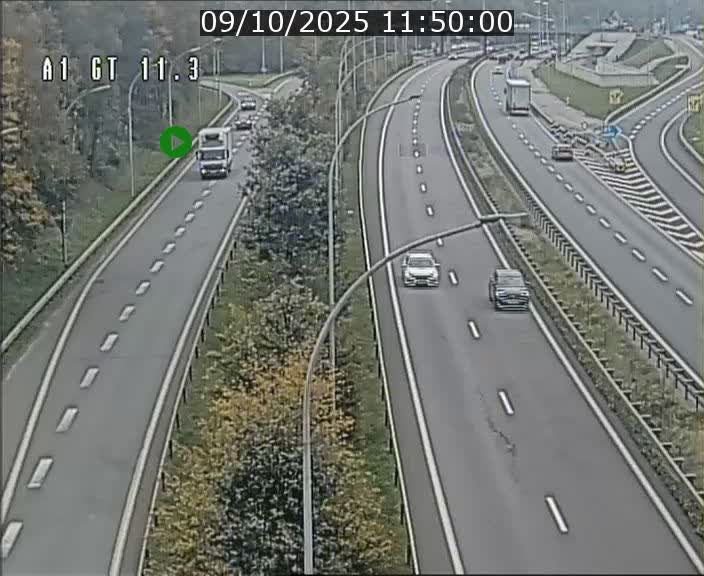 Traffic live webcam Luxembourg Senningerberg - A1 direction Allemagne - BK 11.3