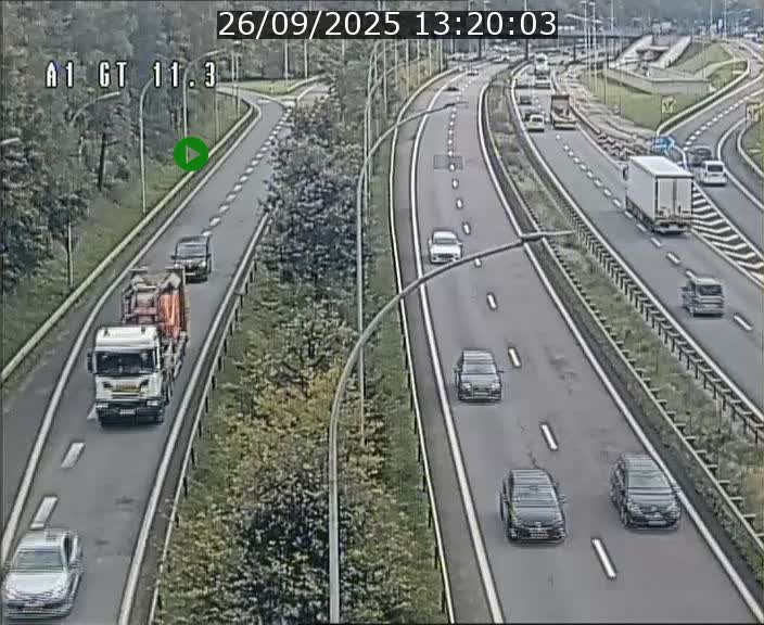 Traffic live webcam Luxembourg Senningerberg - A1 direction Allemagne - BK 11.3