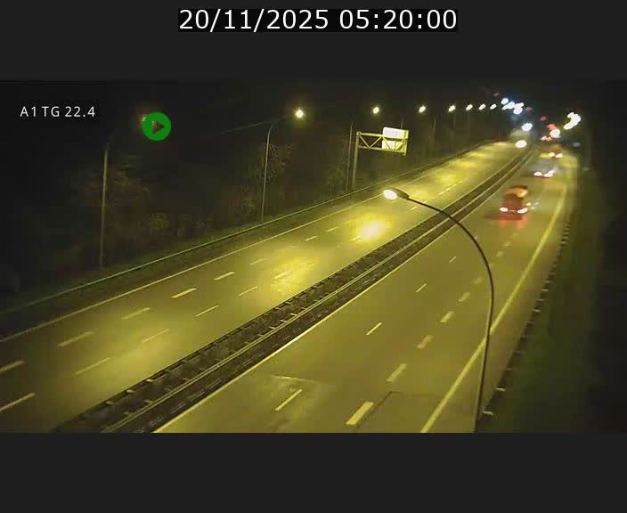 Traffic live webcam Luxembourg Flaxweiler - A1 direction Luxembourg - BK 22.4