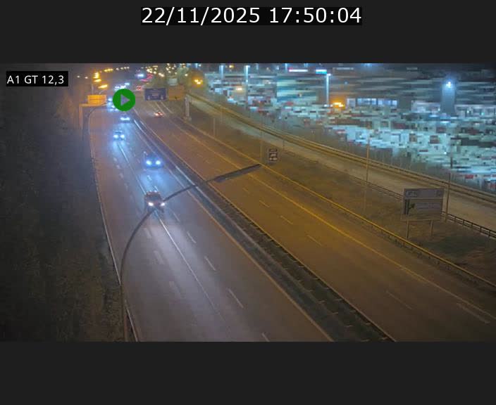 Traffic live webcam Luxembourg Senningerberg - A1 direction Allemagne - BK 12.3